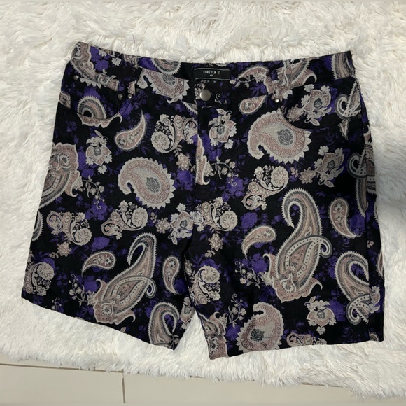Forever 21 | Set Men Paisley Jacquard | Shorts Size 36 and Jackets Size L | - Picture 6 of 7